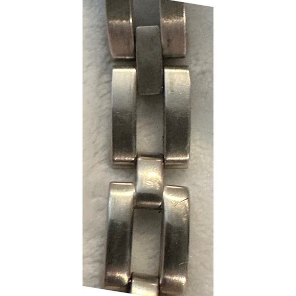 Fossil Womens Silver Tone Watch‎ Blue Face Rectangle Tank ES-9098 - Picture 4 of 6